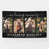 Elegante Erinnerung an das 4. Foto Collage Banner (Horizontal)