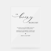 Elegante Erinnerung an Mattierte Hochzeit Acrylschild (Vorderseite)