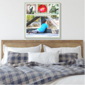 Elegante Erinnerungen FotoCollage mit Namen Leinwanddruck (Insitu (Schlafzimmer))