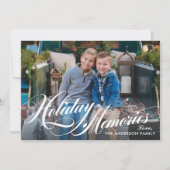 Elegante Erinnerungen Kalligrafisches Script-Foto Feiertagskarte (Vorderseite)