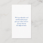 Elegante Erinnerungskarte Visitenkarte (Rückseite)