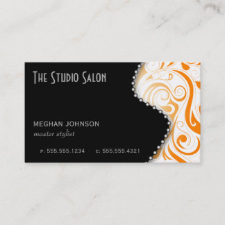 Elegante Ernennung Business Card Orange Terminkarte