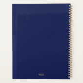 Elegante Ernennung von Navy Gold Floral Planer (Rückseite)