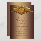 Elegante Erntedank-Abendessen-Party Einladungen (Vorne/Hinten)
