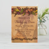 Elegante Erntedank Dinner Party Einladungen (Stehend Vorderseite)