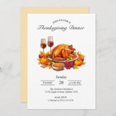 Elegante Erntedank Party Einladung Card (Vorne/Hinten)