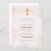 Elegante Erste Heilige Kommunion Einladung | Gold (Vorne/Hinten)
