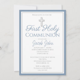 Elegante Erste Heilige Kommunion Einladungen für J