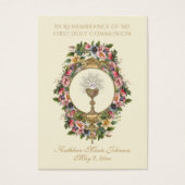 Elegante Erste Heilige Kommunion Erinnerungskarte (Vorderseite)