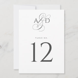 Elegante erste Script-Hochzeitkarte für die Tischn