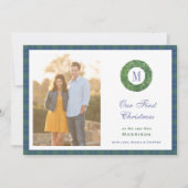 Elegante erste Weihnachten als Mr. und Mrs. Monogr (Vorderseite)