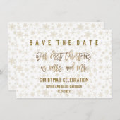 Elegante Erste Weihnachtsfeier Save the Date (Vorne/Hinten)