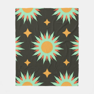 Elegante esoterische Formen nahtlose Musterkunst. Fleecedecke