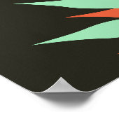 Elegante esoterische Formen nahtlose Musterkunst. Poster (Ecke)