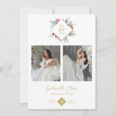 Elegante Español Forma Moderna De Diamante Einladung (Vorderseite)