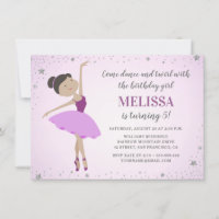 Elegante Ethnic Ballerina Lila Girl Birthday