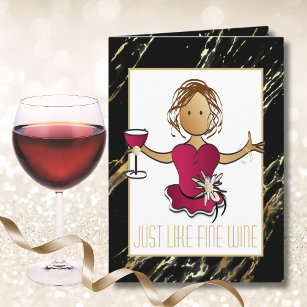 Elegante Ethnic Fine Wine Geburtstagskarte für sie Karte