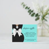 Elegante Ethnic Tiffany Diaper Raffle Baby Dusche Begleitkarte (Stehend Vorderseite)