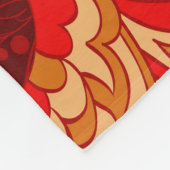 Elegante ethnische Blume Nahtloses Muster Fleecedecke (Ecke)