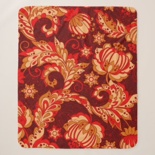 Elegante ethnische Blumen nahtloses Muster Sherpadecke
