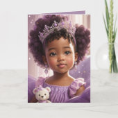 Elegante ethnische Lila Prinzessin Karte (Vorderseite)