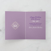 Elegante ethnische Lila Prinzessin Karte (Innenseite)
