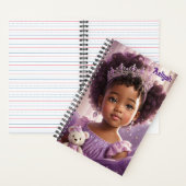 Elegante ethnische Lila Prinzessin Notizblock (Innen)