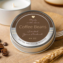 Elegante Etiketten für braune und silberne Produkt