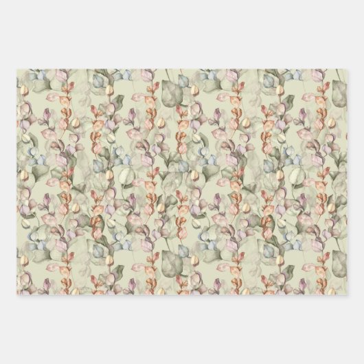 Elegante Eucalyptus-Blätter Geschenkpapier Set (Vorderseite 2)