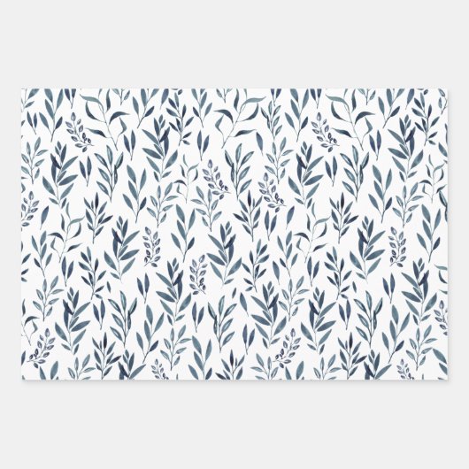 Elegante Eucalyptus-Blätter Geschenkpapier Set (Vorderseite 2)