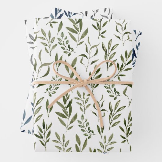Elegante Eucalyptus-Blätter  Geschenkpapier Set (Beispiel)