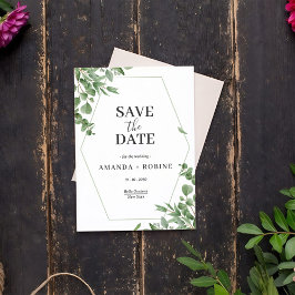 Elegante Eucalyptus-Blätter Save The Date