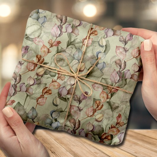 Elegante Eucalyptus-Blätter Seidenpapier