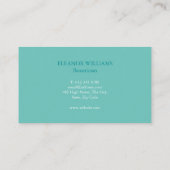 Elegante Eucalyptus-Blätter Visitenkarte (Rückseite)