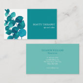 Elegante Eucalyptus-Blätter Visitenkarte (Vorne/Hinten)