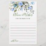 Elegante Eucalyptus Blue Rose Advice & Wish Card<br><div class="desc">Eukalyptus Greenery Advice Card Aquarellfarben. Für weitere Anpassungen klicken Sie bitte auf den Link "Weiter anpassen". Wenn Sie Hilfe benötigen,  kontaktieren Sie mich bitte.</div>