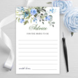 Elegante Eucalyptus Blue Rose Advice & Wish Card<br><div class="desc">Eukalyptus Greenery Advice Card Aquarellfarben. Für weitere Anpassungen klicken Sie bitte auf den Link "Weiter anpassen". Wenn Sie Hilfe benötigen,  kontaktieren Sie mich bitte.</div>