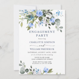 Elegante Eucalyptus Blue Rose ENGAGEMENT PARTY Einladung