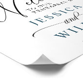 Elegante Eucalyptus Blue Rose Probe Abendessen Poster (Ecke)