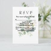 Elegante eucalyptus botanische Foto Response Card RSVP Karte (Stehend Vorderseite)