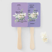 Elegante eucalyptus botanische Sommerhochzeit Fächer (Vorne und Hinten)