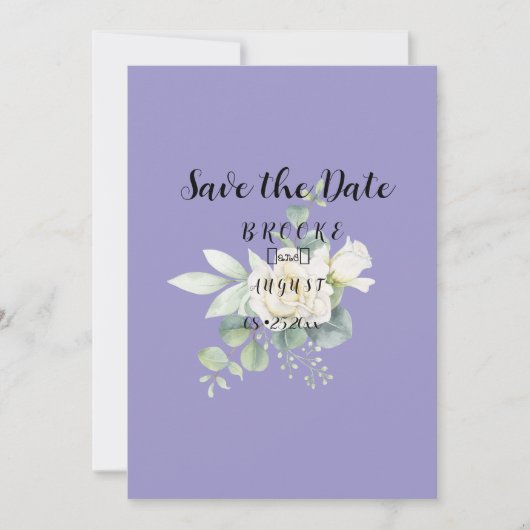 Elegante eucalyptus botanische Sommerhochzeit Save The Date (Vorderseite)
