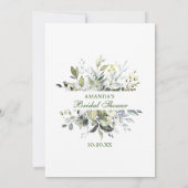 Elegante Eucalyptus Brautparty Game Card Einladung (Rückseite)