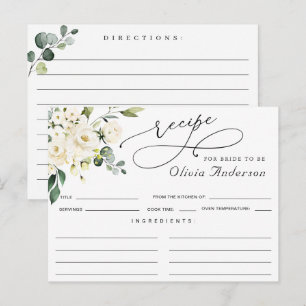Elegante Eucalyptus Brautparty Rezept Card Postkarte