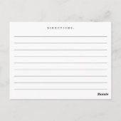 Elegante Eucalyptus Brautparty Rezept Card Postkarte (Rückseite)