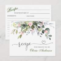 Elegante Eucalyptus Brautparty Rezept Card