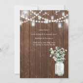 Elegante Eucalyptus Mason Jar I DO Engagement Part Einladung (Rückseite)