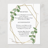Elegante Eucalyptus Wedding Enclosure Card (Vorderseite)
