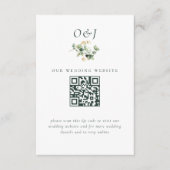 Elegante eucalyptus Wedding Website Enclosure Card Begleitkarte (Vorderseite)