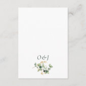 Elegante eucalyptus Wedding Website Enclosure Card Begleitkarte (Rückseite)